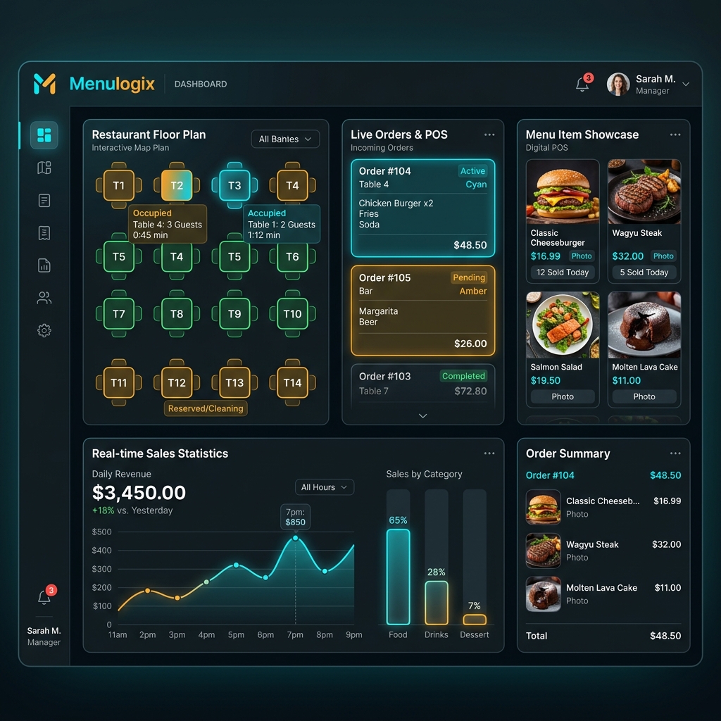 Menulogix Interface Mockup